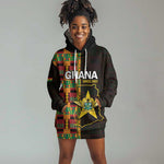Afro Ghana Independence Day Hoodie Dress Ghanaian 1957 Kente Pattern