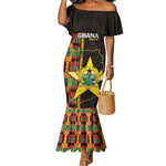 Afro Ghana Independence Day Mermaid Dress Ghanaian 1957 Kente Pattern
