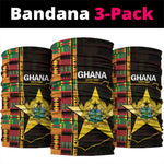 Afro Ghana Independence Day Neck Gaiter Ghanaian 1957 Kente Pattern LT14