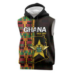 Afro Ghana Independence Day Sleeveless Hoodie Ghanaian 1957 Kente Pattern - African Pride