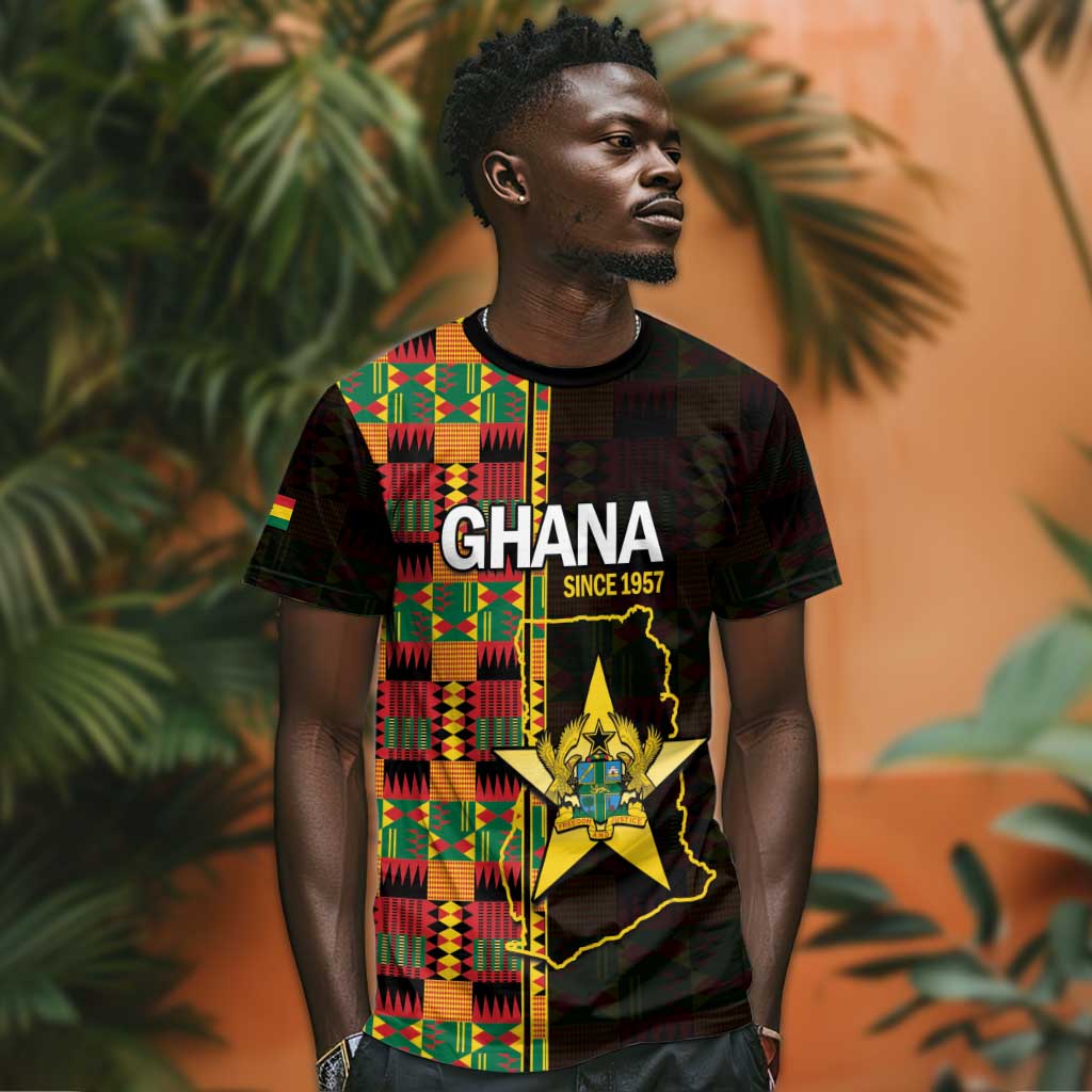 Afro Ghana Independence Day T shirt Ghanaian 1957 Kente Pattern
