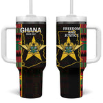 Afro Ghana Independence Day Tumbler With Handle Ghanaian 1957 Kente Pattern