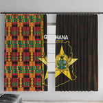 Afro Ghana Independence Day Window Curtain Ghanaian 1957 Kente Pattern