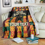 Custom Ghana Black Stars Blanket Adinkra Pattern - Football Style