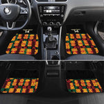 Custom Ghana Black Stars Car Mats Adinkra Pattern - Football Style