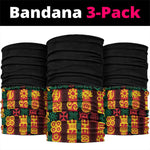 Ghana Black Stars Neck Gaiter Adinkra Pattern - Football Style - African Pride