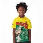 Custom Ghana Black Batters Kid Polo Shirt Ghanaian Tawny Eagle - Cricket Style
