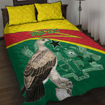 Custom Ghana Black Batters Quilt Bed Set Ghanaian Tawny Eagle - Cricket Style