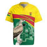 Custom Ghana Black Batters Rugby Jersey Ghanaian Tawny Eagle - Cricket Style
