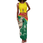 Custom Ghana Black Batters Tank Maxi Dress Ghanaian Tawny Eagle - Cricket Style