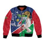 Afro Namibia Independence Day Bomber Jacket Namibian 1990 African Pattern