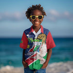 Afro Namibia Independence Day Kid Hawaiian Shirt Namibian 1990 African Pattern
