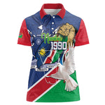 Afro Namibia Independence Day Women Polo Shirt Namibian 1990 African Pattern