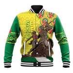 Senegal Monument de la Renaissance Baseball Jacket Africaine Ankara Pattern