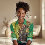 Senegal Monument de la Renaissance Women Casual Shirt Africaine Ankara Pattern