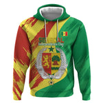 Afro Senegal Independence Day Hoodie Coat Of Arms Grunge Style