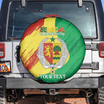 Afro Senegal Independence Day Spare Tire Cover Coat Of Arms Grunge Style