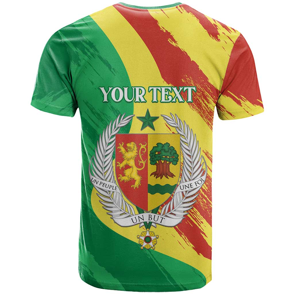 Afro Senegal Independence Day T shirt Coat Of Arms Grunge Style