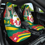 Republique Togolaise Monument de l'Independance Car Seat Cover African Pinkish Rose Coat Of Arms