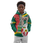 Republique Togolaise Monument de l'Independance Kid Hoodie African Pinkish Rose Coat Of Arms