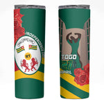 Republique Togolaise Monument de l'Independance Skinny Tumbler African Pinkish Rose Coat Of Arms