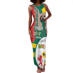 Republique Togolaise Monument de l'Independance Tank Maxi Dress African Pinkish Rose Coat Of Arms
