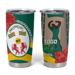 Republique Togolaise Monument de l'Independance Tumbler Cup African Pinkish Rose Coat Of Arms