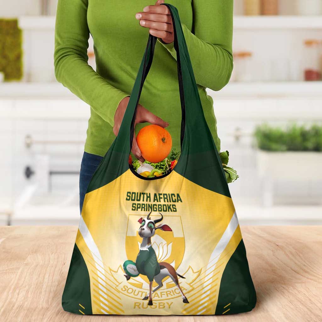 South Africa Rugby Grocery Bag Cute Springboks Mascot