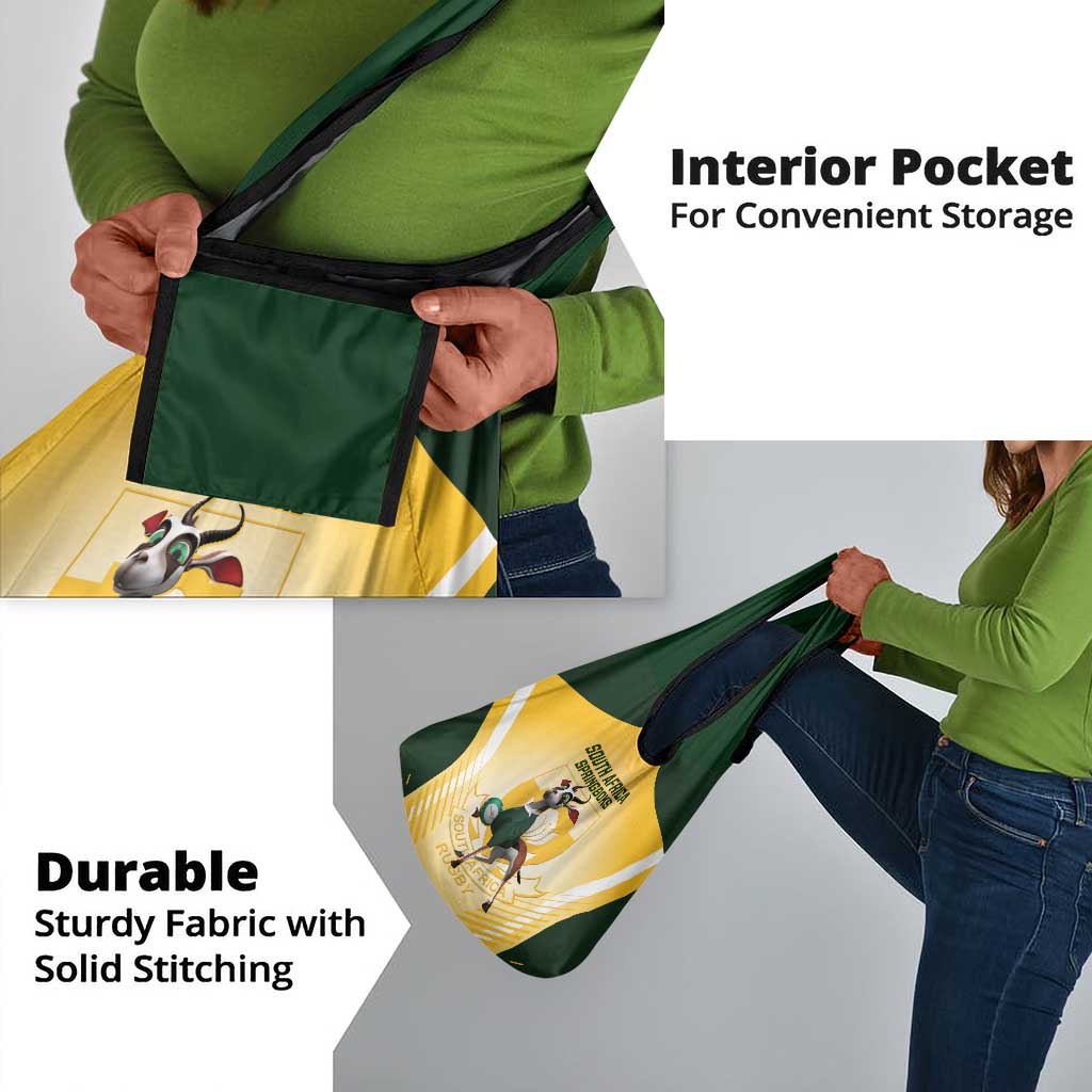 South Africa Rugby Grocery Bag Cute Springboks Mascot