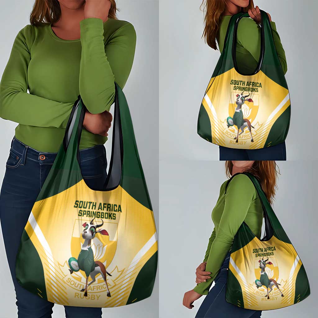 South Africa Rugby Grocery Bag Cute Springboks Mascot