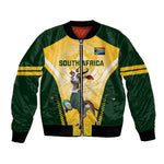 Custom South Africa Rugby Bomber Jacket Cute Springboks Mascot