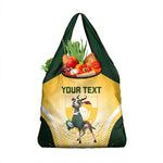 Custom South Africa Rugby Grocery Bag Cute Springboks Mascot