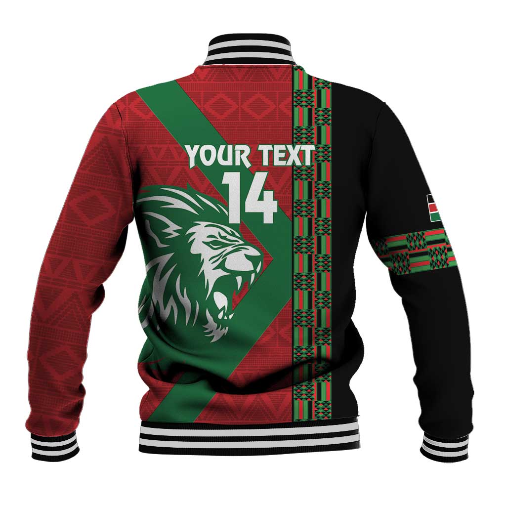 Afro Kenya Rugby Custom Baseball Jacket Go Lionesses - African Pattern