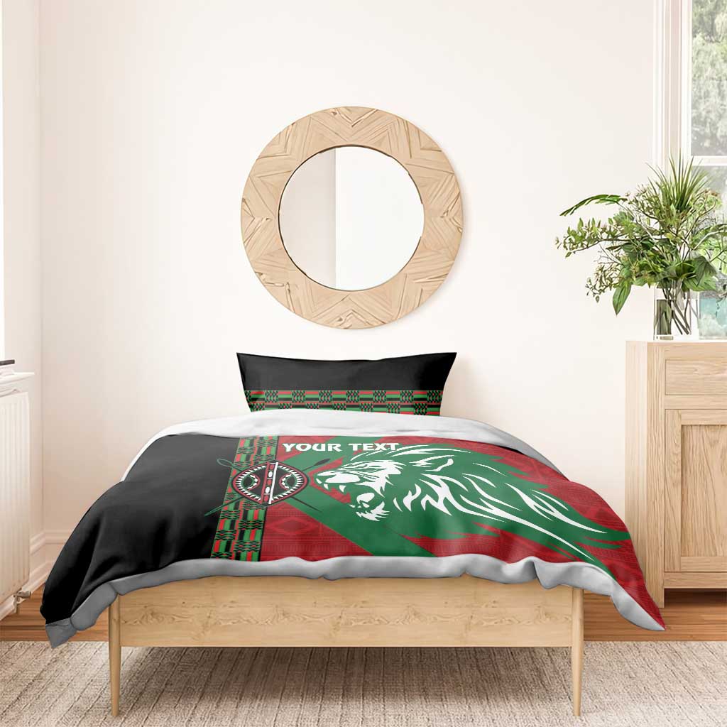 Afro Kenya Rugby Custom Bedding Set Go Lionesses - African Pattern