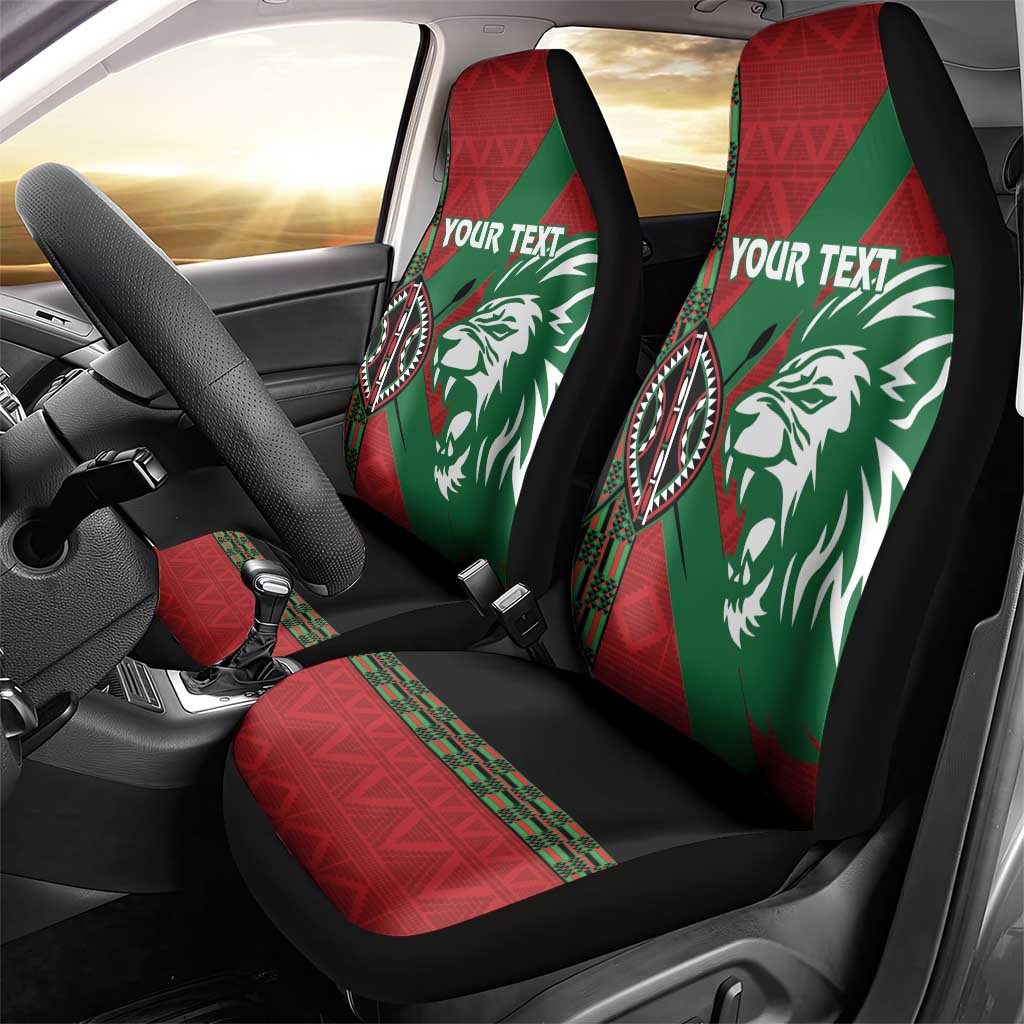 Afro Kenya Rugby Custom Car Seat Cover Go Lionesses - African Pattern