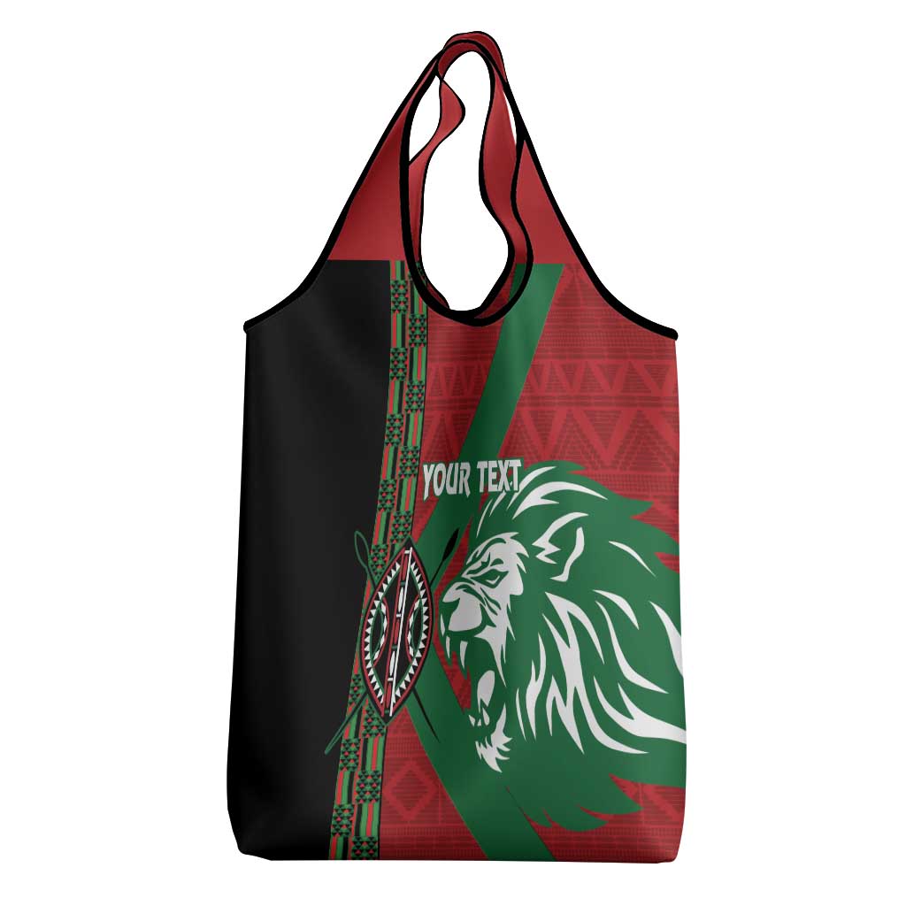 Afro Kenya Rugby Custom Grocery Bag Go Lionesses - African Pattern