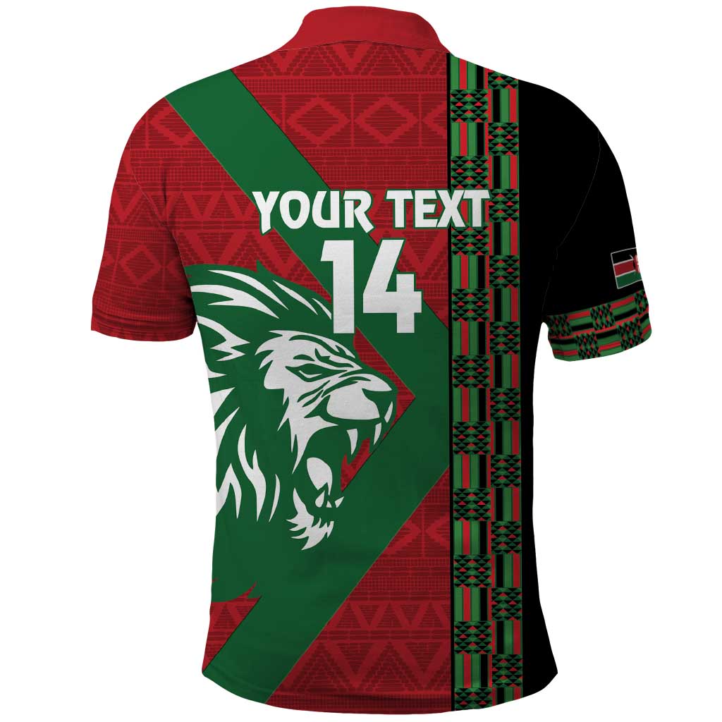 Afro Kenya Rugby Custom Polo Shirt Go Lionesses - African Pattern