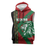 Afro Kenya Rugby Custom Sleeveless Hoodie Go Lionesses - African Pattern - African Pride