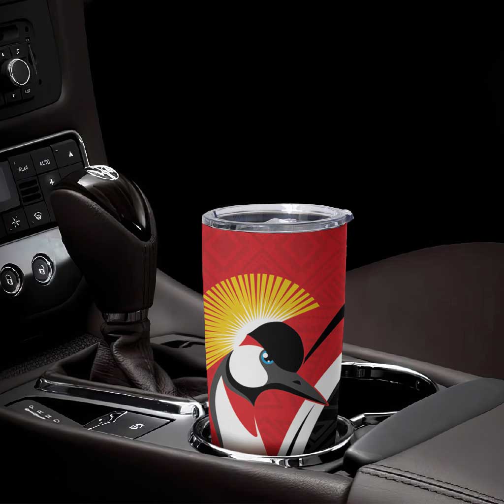 Afro Uganda Rugby Custom Tumbler Cup Go Cranes - African Pattern
