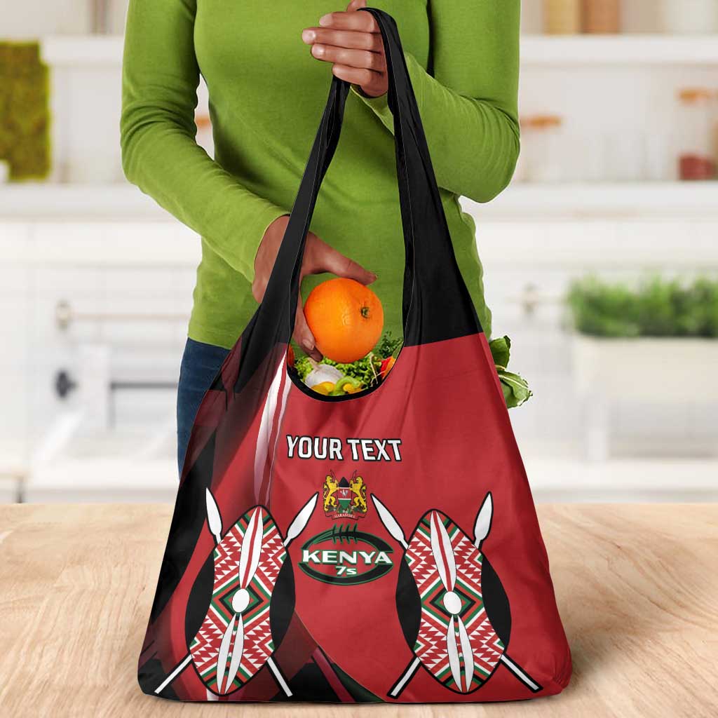 Custom Kenya Rugby Sevens Kenyan Sporty Version Grocery Bag