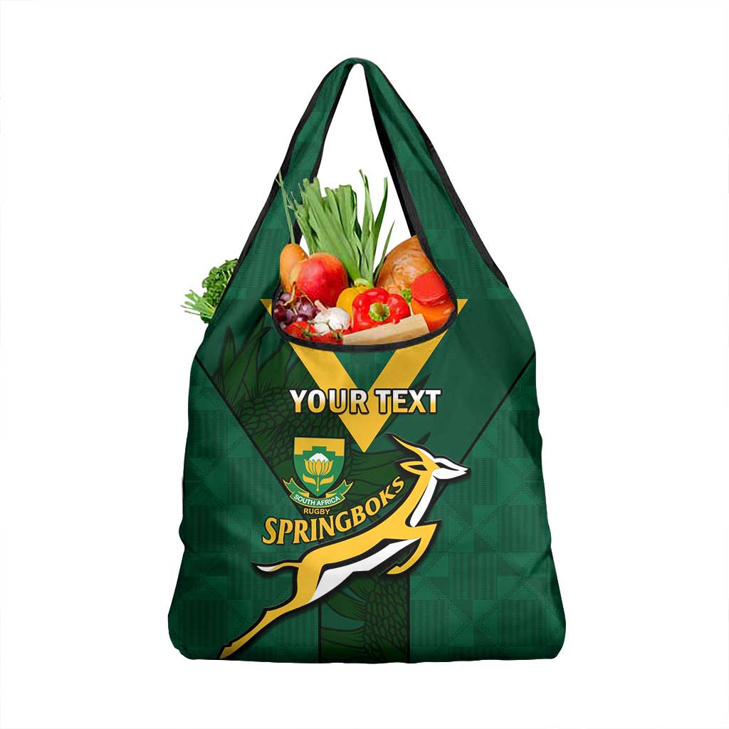 Custom South Africa Rugby Go Blitzboks Sevens Grocery Bag