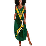 Custom South Africa Rugby Go Blitzboks Sevens Summer Maxi Dress