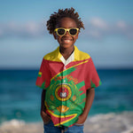 Cape Verde 1975-1992 Kid Hawaiian Shirt Coat Of Arms Grunge Style