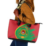 Cape Verde 1975-1992 Leather Tote Bag Coat Of Arms Grunge Style
