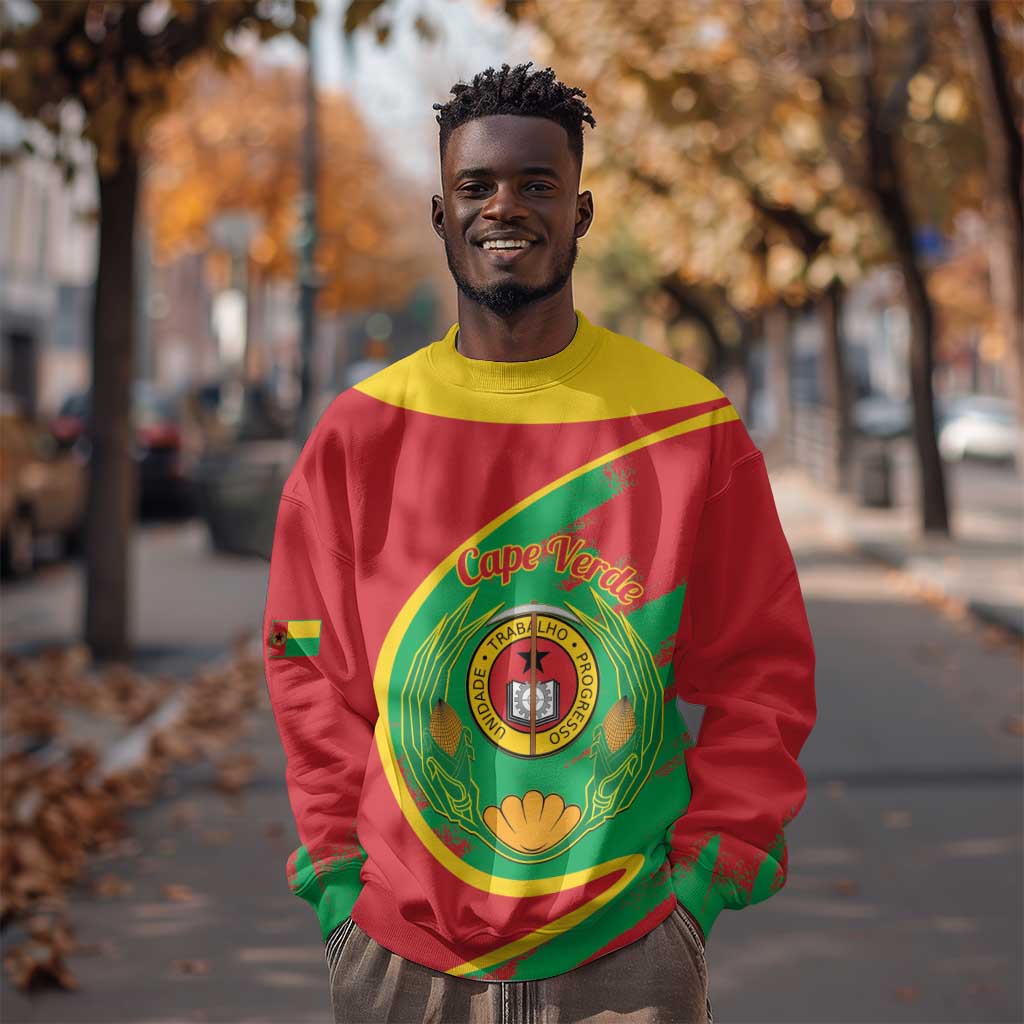 Cape Verde 1975-1992 Sweatshirt Coat Of Arms Grunge Style