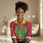 Cape Verde 1975-1992 Women Casual Shirt Coat Of Arms Grunge Style