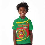 Cape Verde 1975-1992 Kid Polo Shirt Unidade Trabalho Progresso