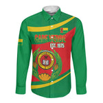 Cape Verde 1975-1992 Long Sleeve Button Shirt Unidade Trabalho Progresso