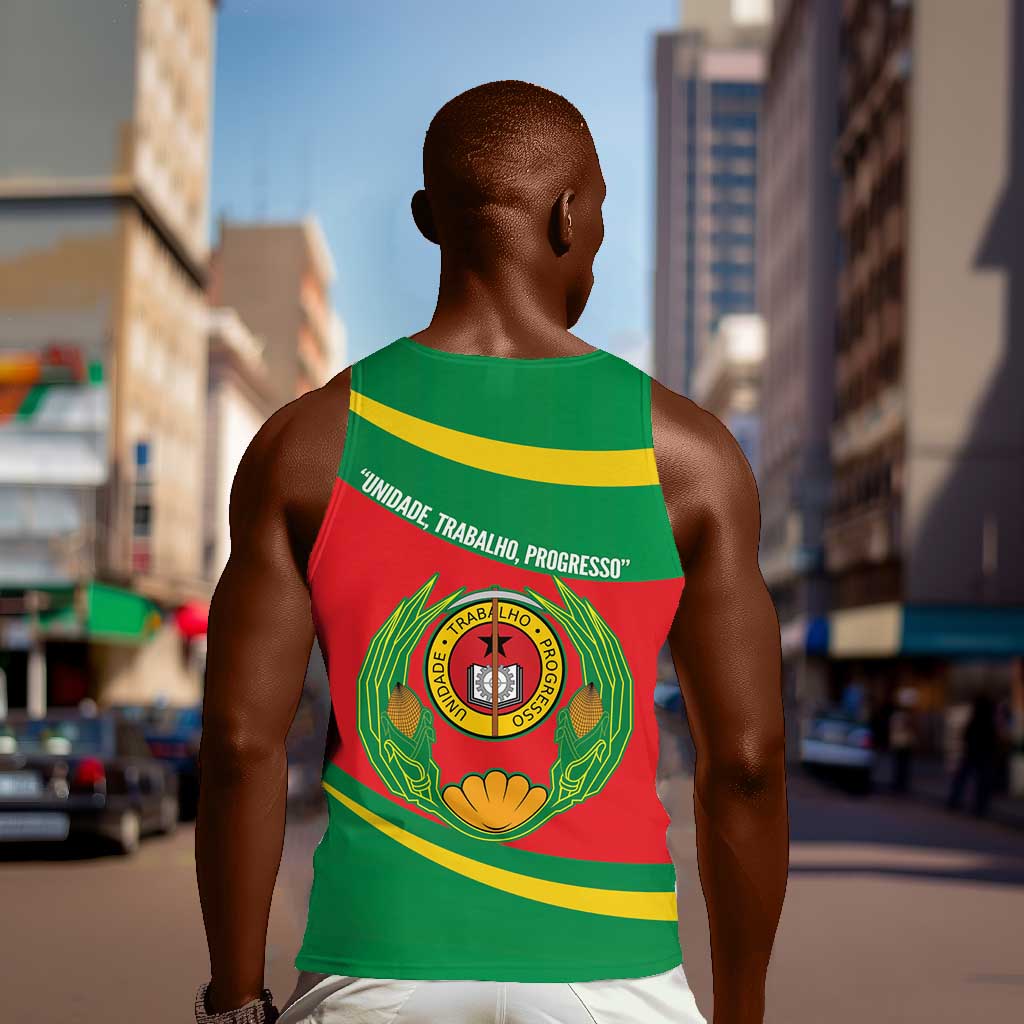 Cape Verde 1975-1992 Men Tank Top Unidade Trabalho Progresso