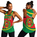 Cape Verde 1975-1992 Women Racerback Tank Unidade Trabalho Progresso